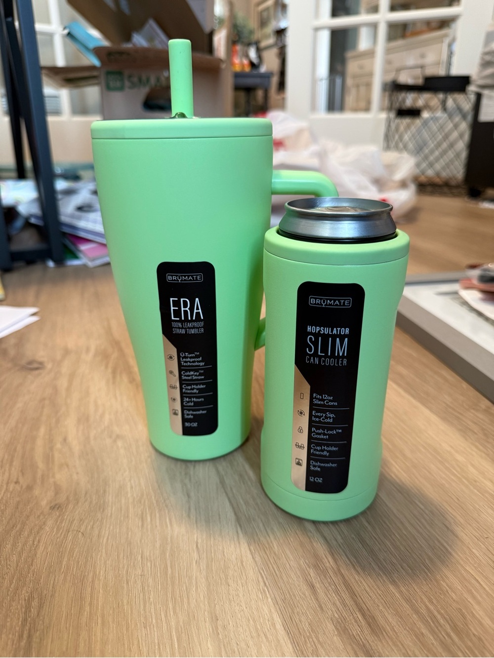 BrüMate Era Straw Tumbler & Hopsulator Slim Can Cooler - Kiwi